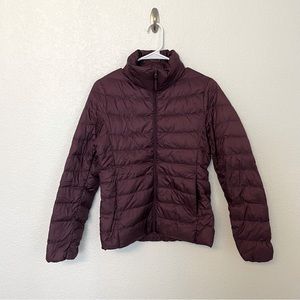 UNIQLO Ultralight Down Packable Puffer Jacket Purple Bag Included Small S GUC
